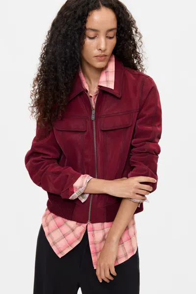 Desigual Jacket Leather Effect In Animal Print