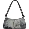 Desigual Jacquard Shoulder Bag In Gray