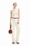Desigual Jeans In White