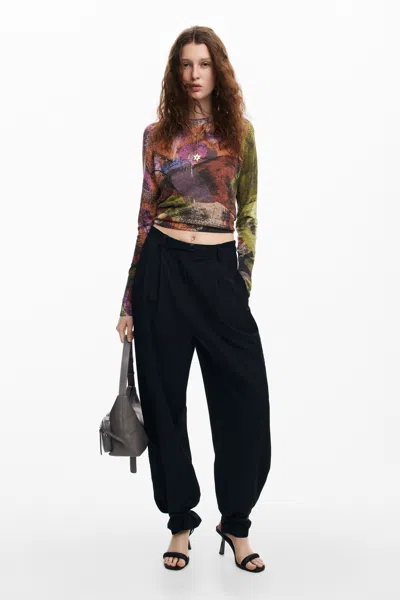 Desigual Jumper In Material Finishes