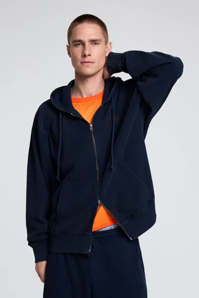 Desigual Knit Hoodie In Blue