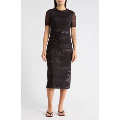 Desigual Knit T-shirt Dress In Black