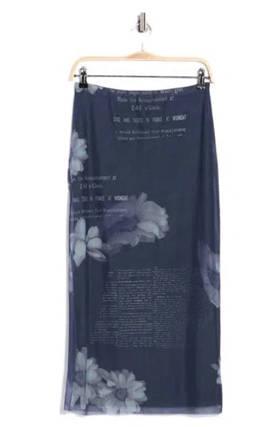 Desigual Knit Tube Skirt In Blue