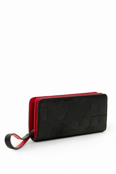 Desigual L Mickey Mouse Wallet In Black