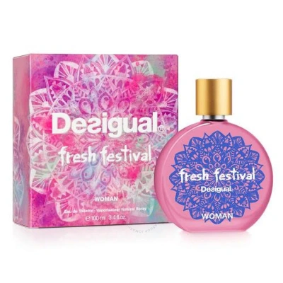 Desigual Ladies Fresh Festival Edt Body Spray 3.4 oz Fragrances 8434414001223 In Orange / Raspberry