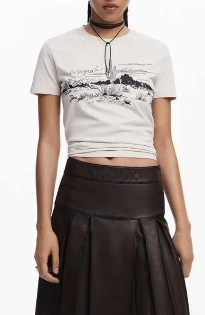 DESIGUAL DESIGUAL LANDSCAPE GRAPHIC T-SHIRT