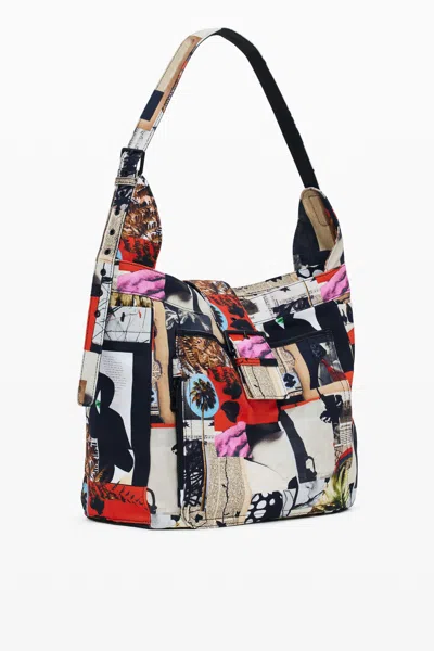 Desigual Large Collage Lacroix Bag In Multi
