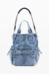 Desigual Large Denim Backpack In Blue