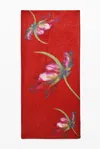Desigual Large Floral Scarf In Orange