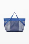 Desigual Large Mesh Shopper Bag In Blue