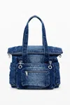 Desigual Large Multiposition Voyager Backpack In Blue