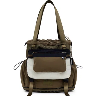 Desigual Large Nylon Modular Backpack In Orange