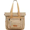 Desigual Large Modular Raffia Backpack In Brown