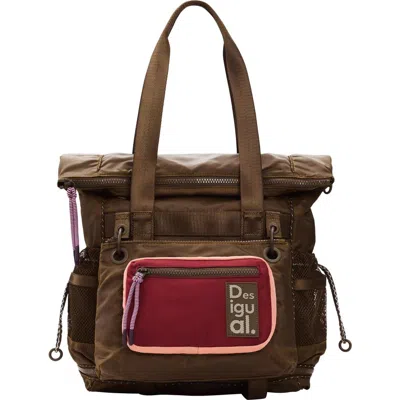 Desigual Large Voyager Backpack In Brown