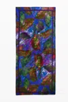 Desigual Leaf Scarf In Red
