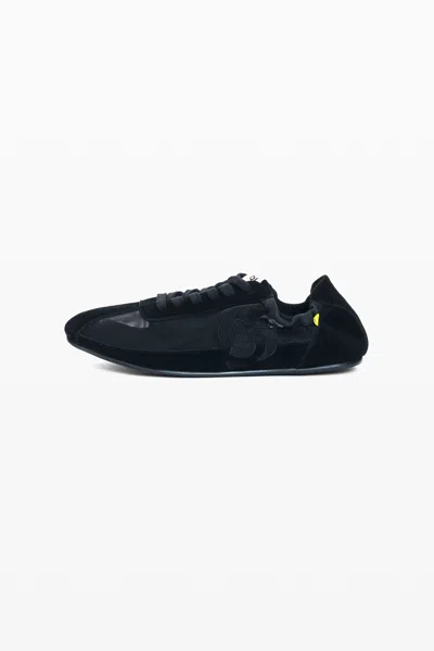 Desigual Leather Logo Sneakers In Black