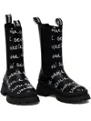 Desigual Lettering-print Chelsea Boots In Black