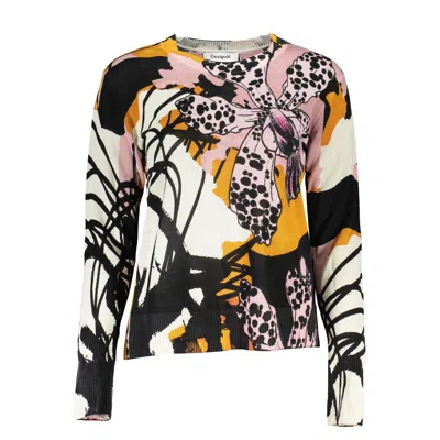 Desigual Linen Women's Sweater In Pink