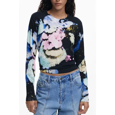 Desigual Linen Women Women's Sweater In Black