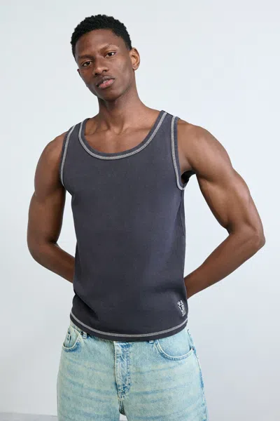 Desigual Logo Strappy T-shirt In Blue