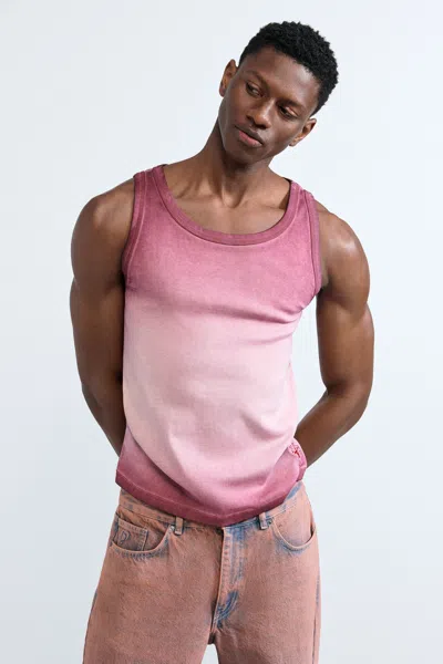 Desigual Logo Strappy T-shirt In Pink