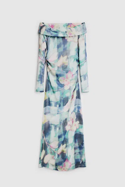 Desigual Long Combined Dress In Multi