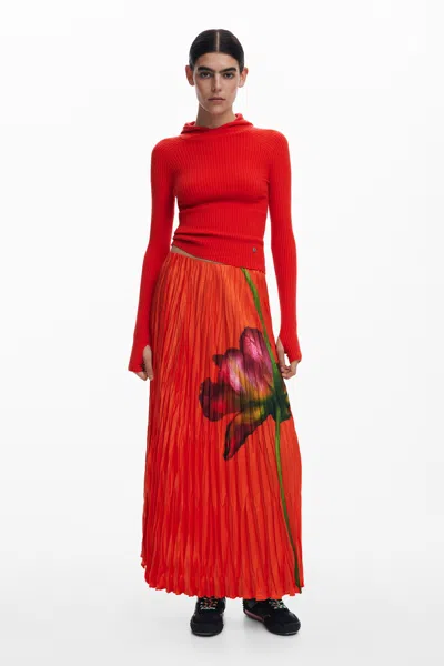 DESIGUAL LONG FLORAL SKIRT