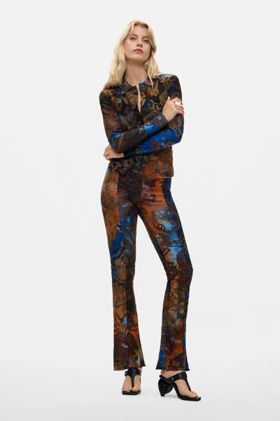 Desigual Long Knit Trousers In Black