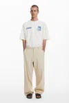Desigual Long Palm Tree Pants In White