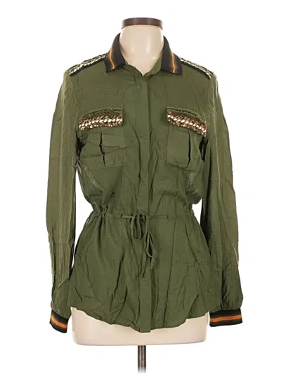 Pre-owned Desigual Long Sleeve Blouse In Green