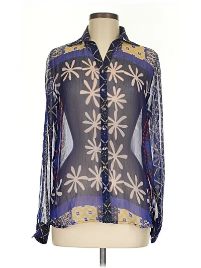 Pre-owned Desigual Long Sleeve Blouse In Purple