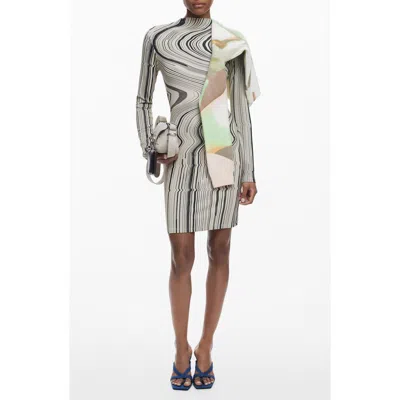 DESIGUAL DESIGUAL LONG SLEEVE SHEATH DRESS