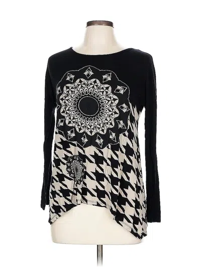 Pre-owned Desigual Long Sleeve T-shirt In Black