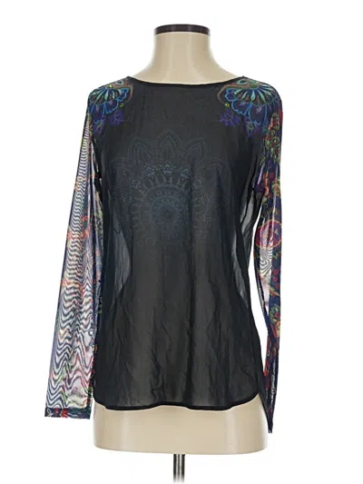 Pre-owned Desigual Long Sleeve T-shirt In Black