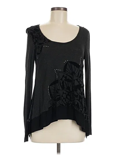 Pre-owned Desigual Long Sleeve T-shirt In Black