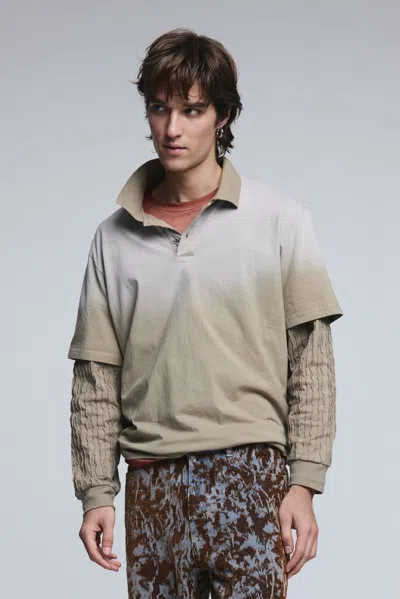 Desigual Long-sleeve Double Polo Shirt In Multi