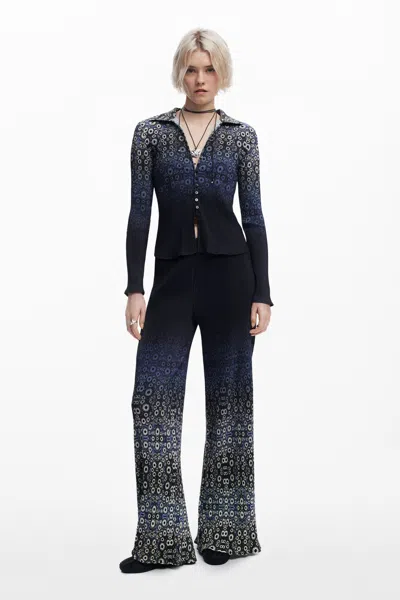 Desigual M. C. Lacroix Cell Pants In Blue