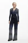 Desigual M. C. Lacroix Cell Shirt In Blue