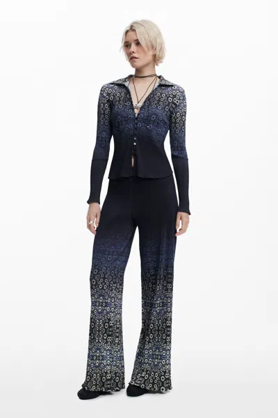 Desigual M. C. Lacroix Cell Shirt In Blue