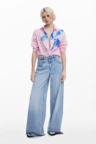 Desigual M. C. Lacroix Flower Shirt In Red