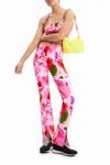 Desigual M. Christian Lacroix Lips Trousers In Red