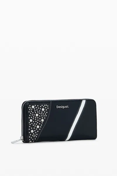 Desigual M Wallet With Studs In Black