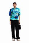 Desigual M. Christian Lacroix Arty Sweatshirt In Blue