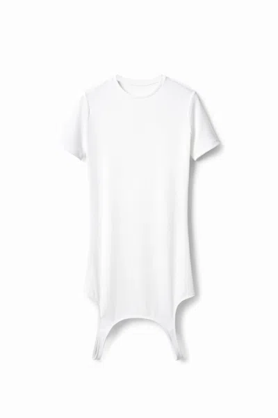 Desigual Maitrepierre Multiposition T-shirt Dress In White