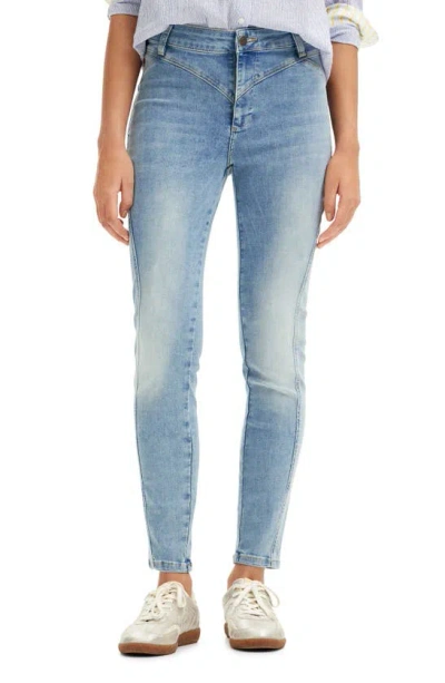 Desigual Push-up Skinny Jeans In Blue