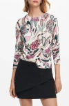 Desigual Women's Sweater With Floral Details In White