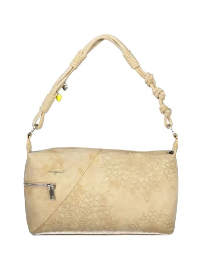 Desigual Mandala-embossed Knotted-strap Tote Bag In Neutral
