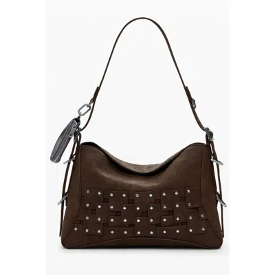 Desigual Marrone Poliuretano Women Handbag In Brown