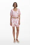 Desigual プリントショートパンツ In Material Finishes