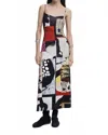 Desigual Maude Scoopneck Midi Dress In Multi In Multi